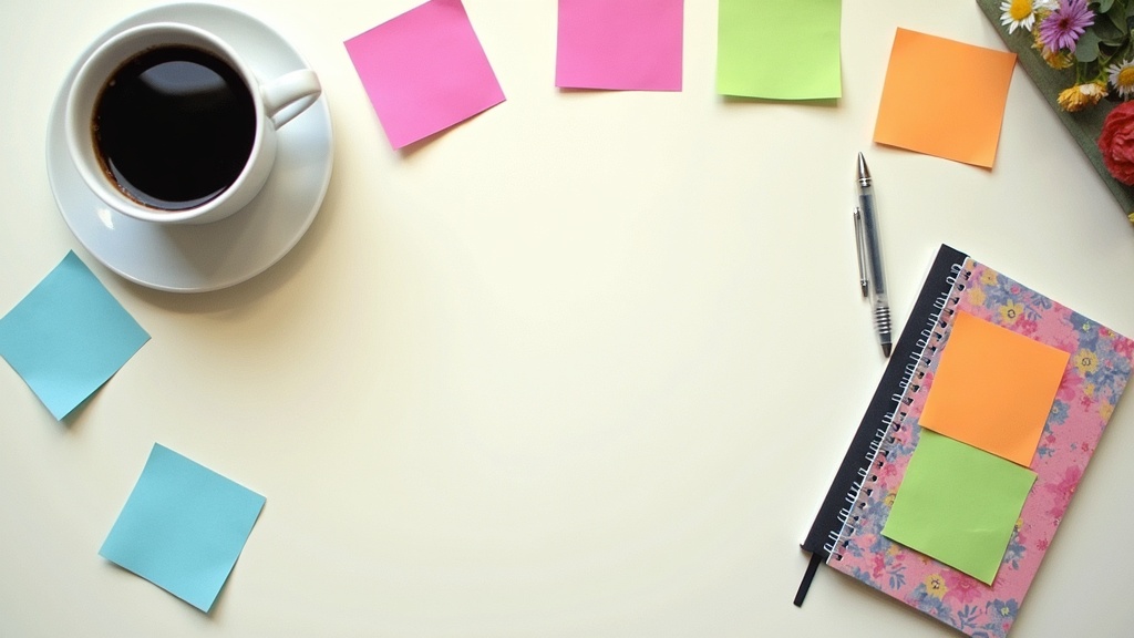 headline-writing-concept-with-sticky-notes-coffee-and-notepad